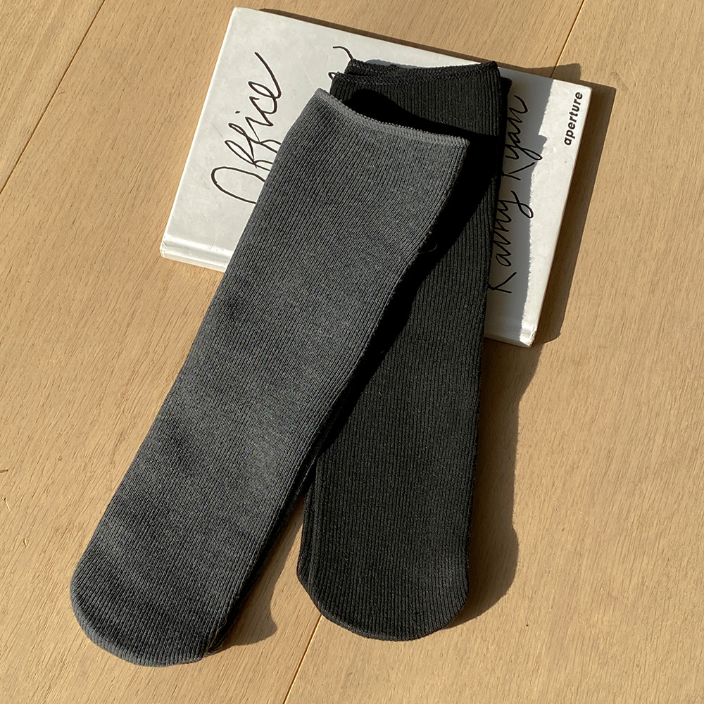 ベーシック コール天 起毛 コットン 靴下