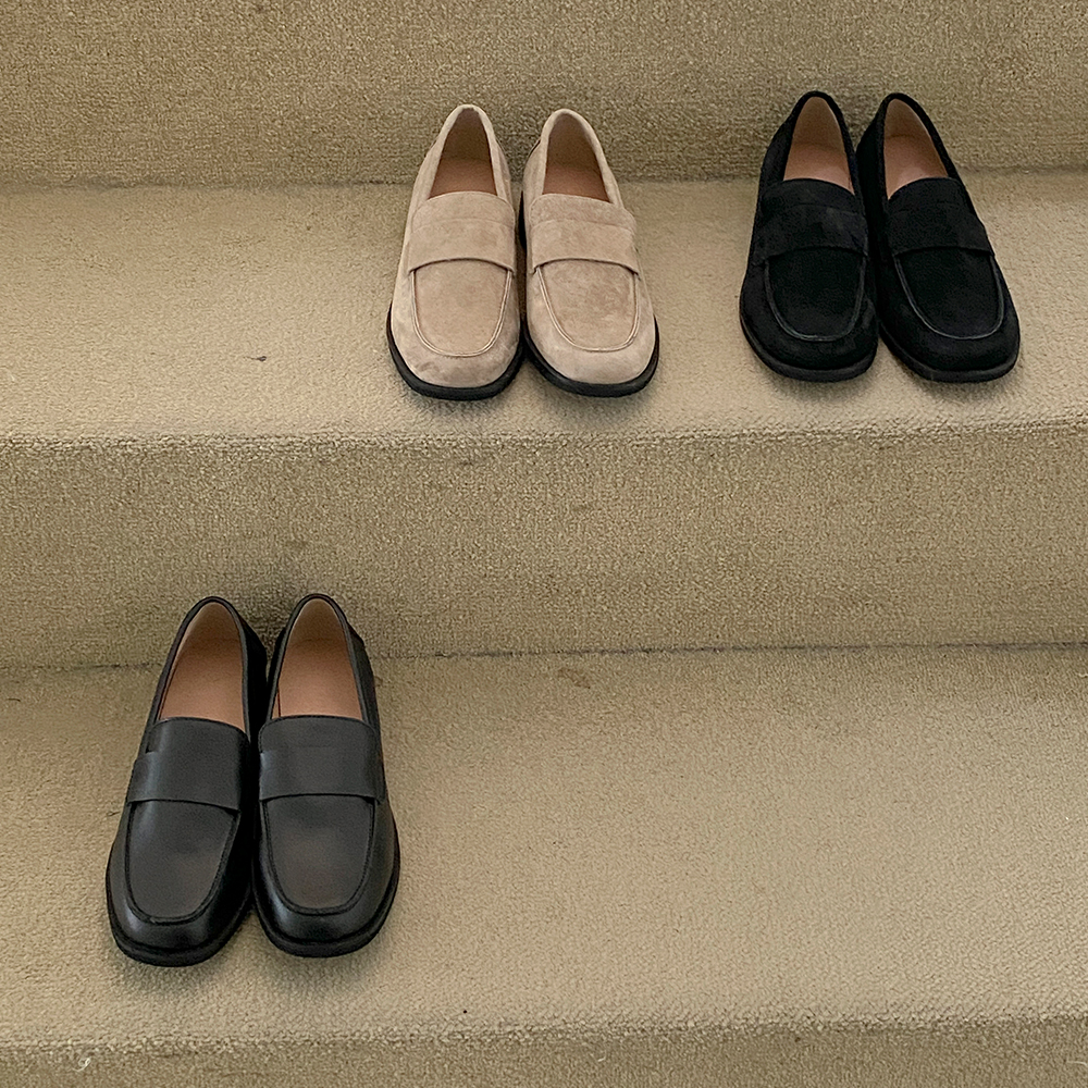 ベーシック カーフスキン&スエード ローファー