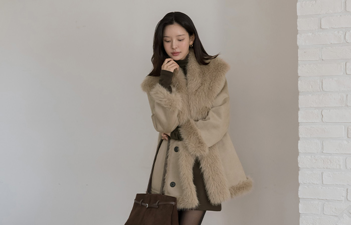 スエード ファー リバーシブル ムスタング