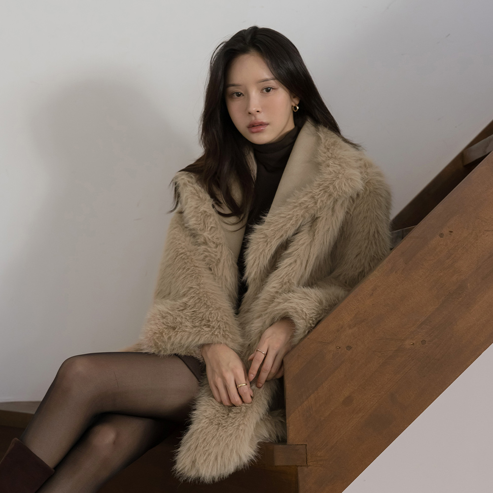 スエード ファー リバーシブル ムスタング