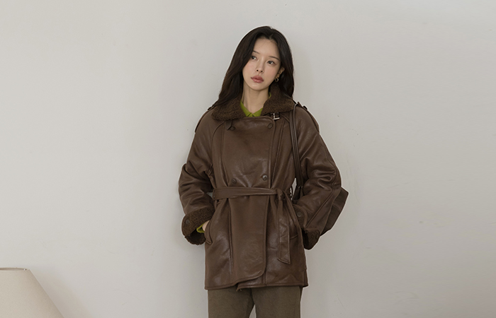 ハイネック トゥインクル ルーズフィット ムスタング(+ベルト)