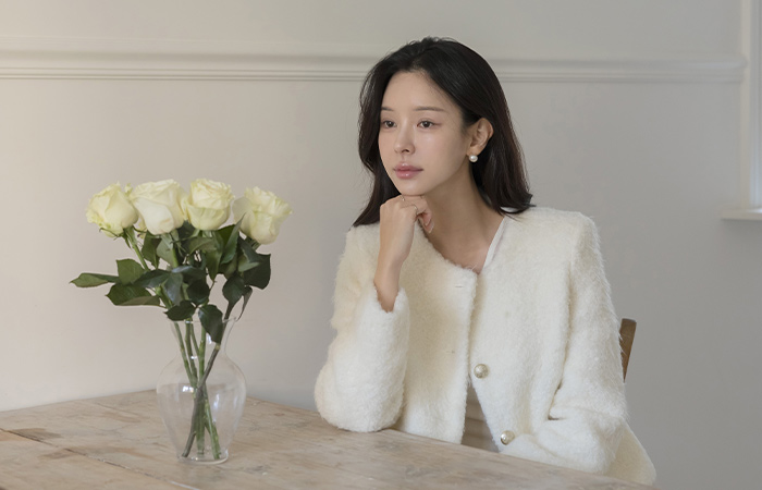 ラブリー カラー アンチックボタン ソフト ウール ジャケット