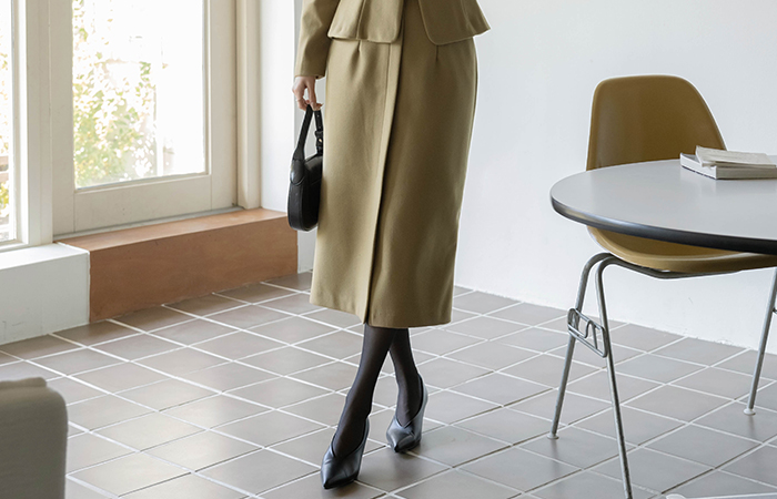 ODE 起毛 Hライン Set-up ロング スカート(+ベルト)