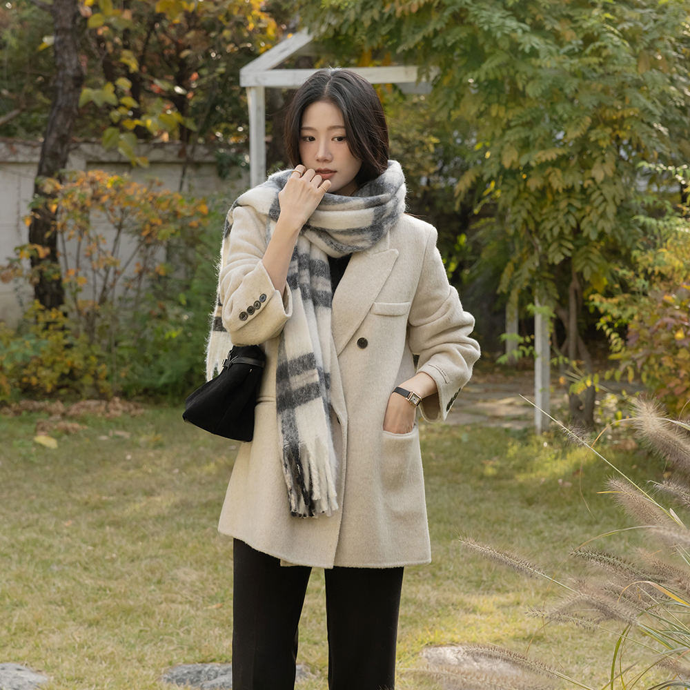 ウール ハンドメード ハーフ コート