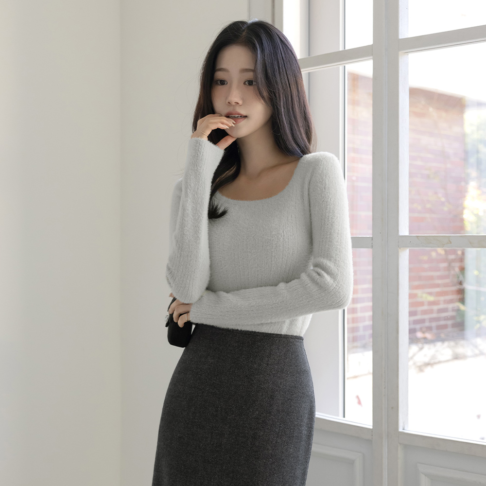 ソフト スクエアネック ODE コール天 ニット