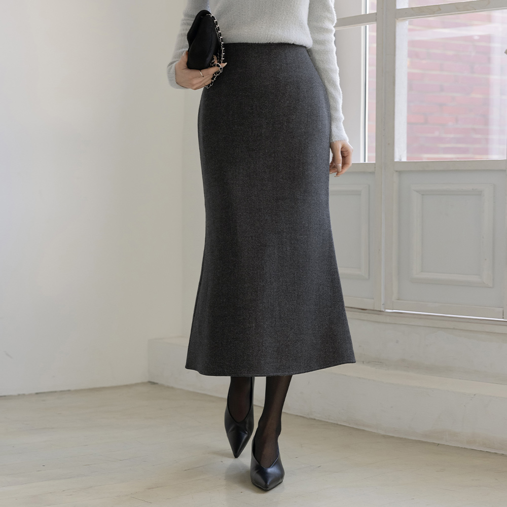 Peach 起毛 ナチュラル 適合 マーメイド スカート