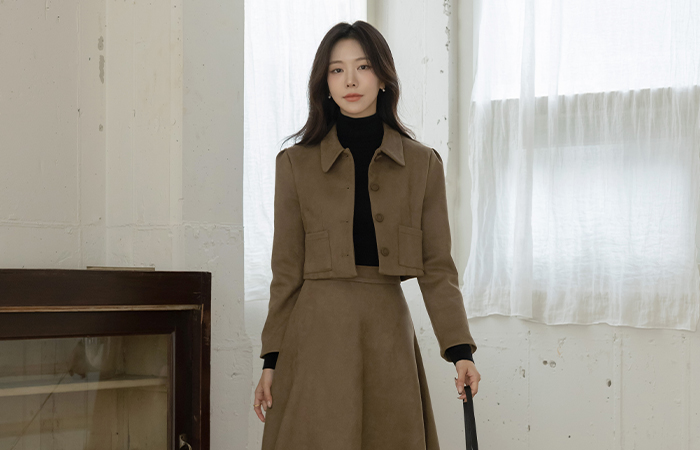 Sein スエード クロップド Set-up ジャケット