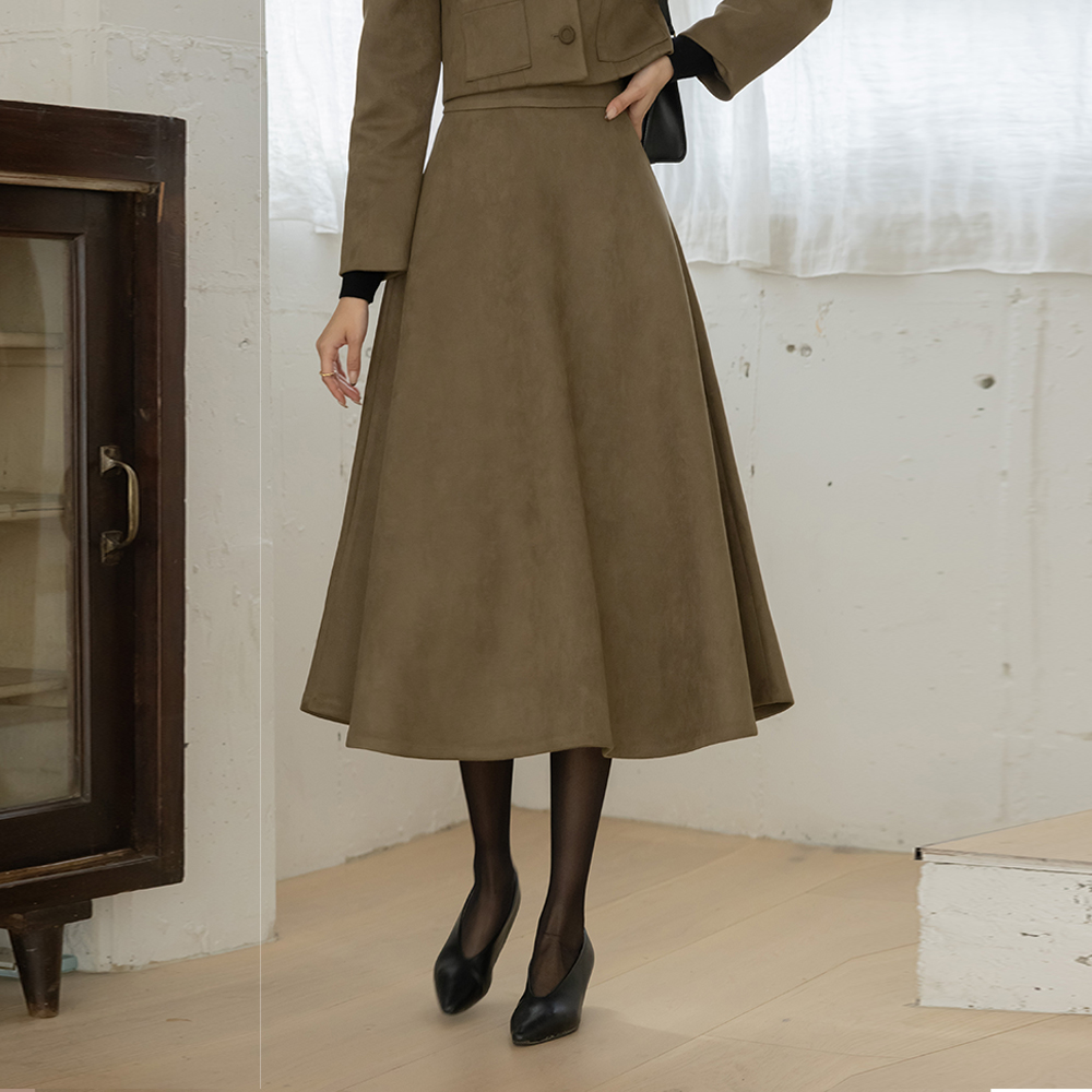 Sein スエード Aライン Set-up スカート