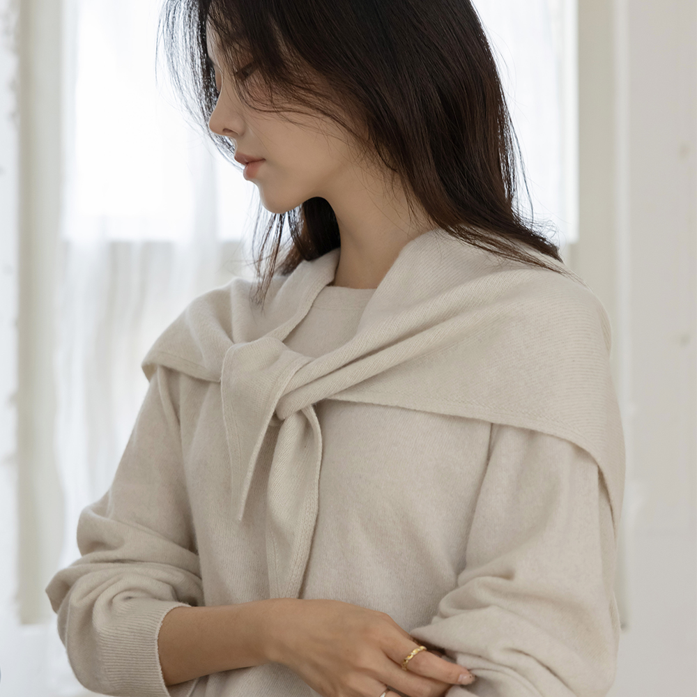 シンプル モダン カシミア&ウール 삼각숄