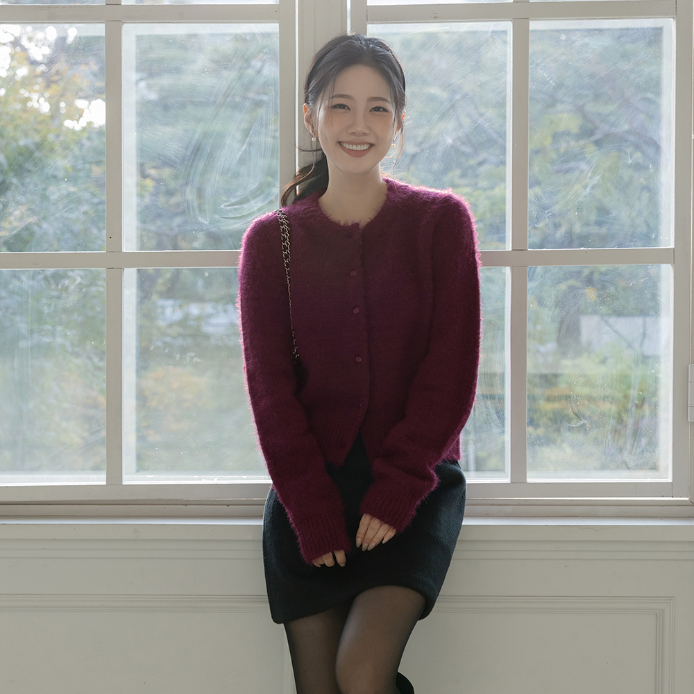 Juicy カラー ウール ニット カーディガン