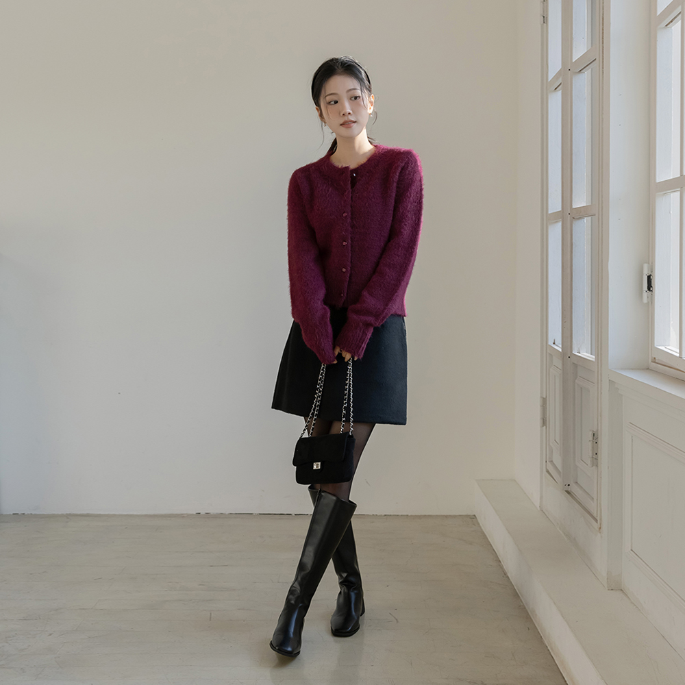 ペンダント 起毛 Aライン ミニ スカート