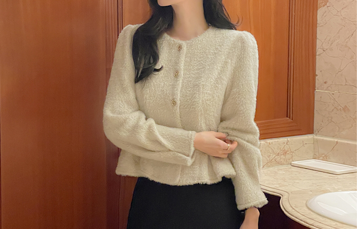 Merry ロマンチック ペプラム ブラウス カーディガン