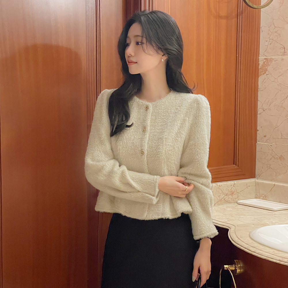 Merry ロマンチック ペプラム ブラウス カーディガン