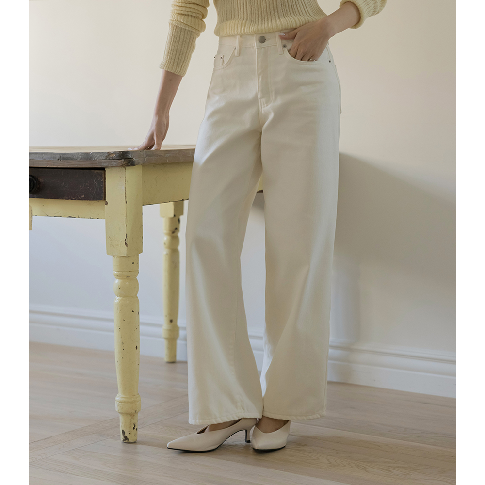 コットン ワイドフィット 起毛 パンツ