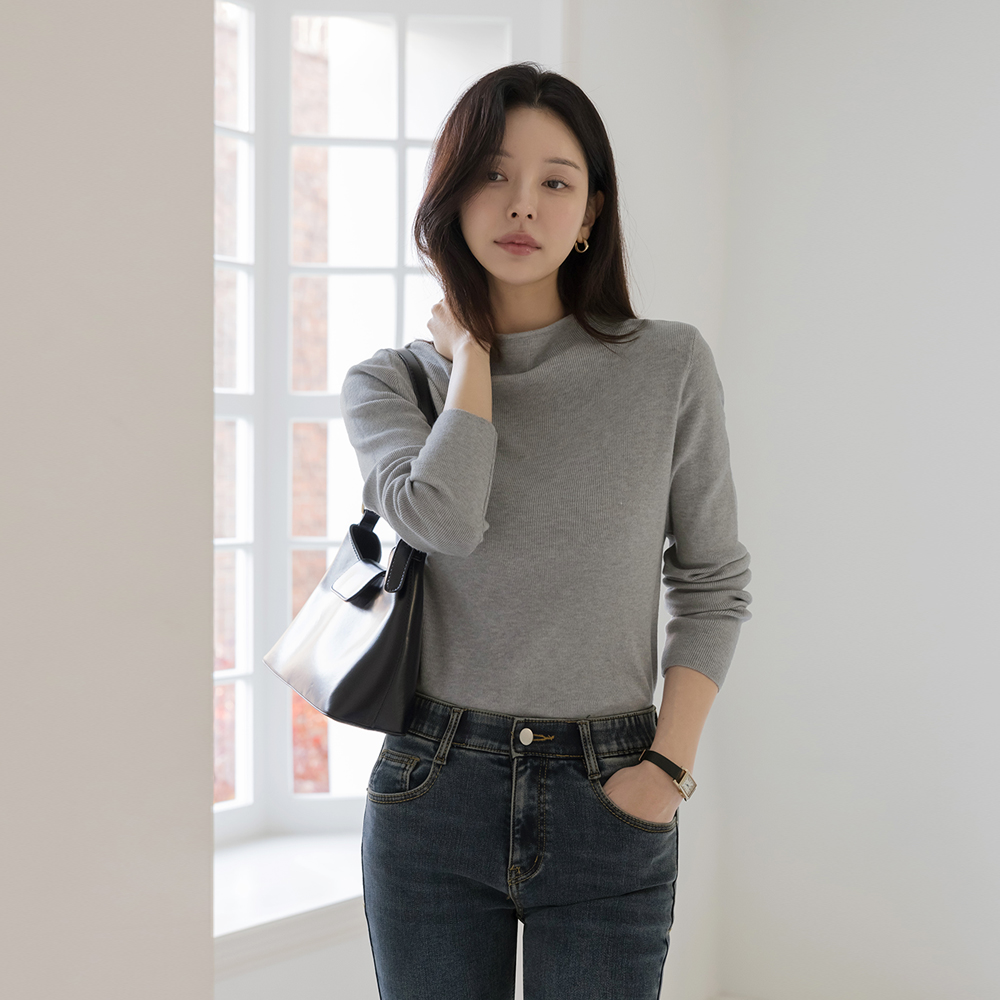 ソフト ベーシック 반목넥 ニット