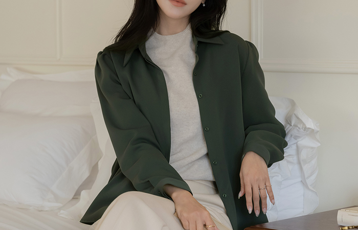 ODE 分厚い カラー 隠れた ブラウス