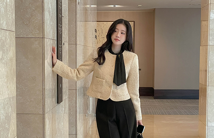 ブークレ ツイード ジャケット