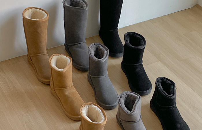 ぽかぽかした カーフスキン アグ ブーツ(3type)