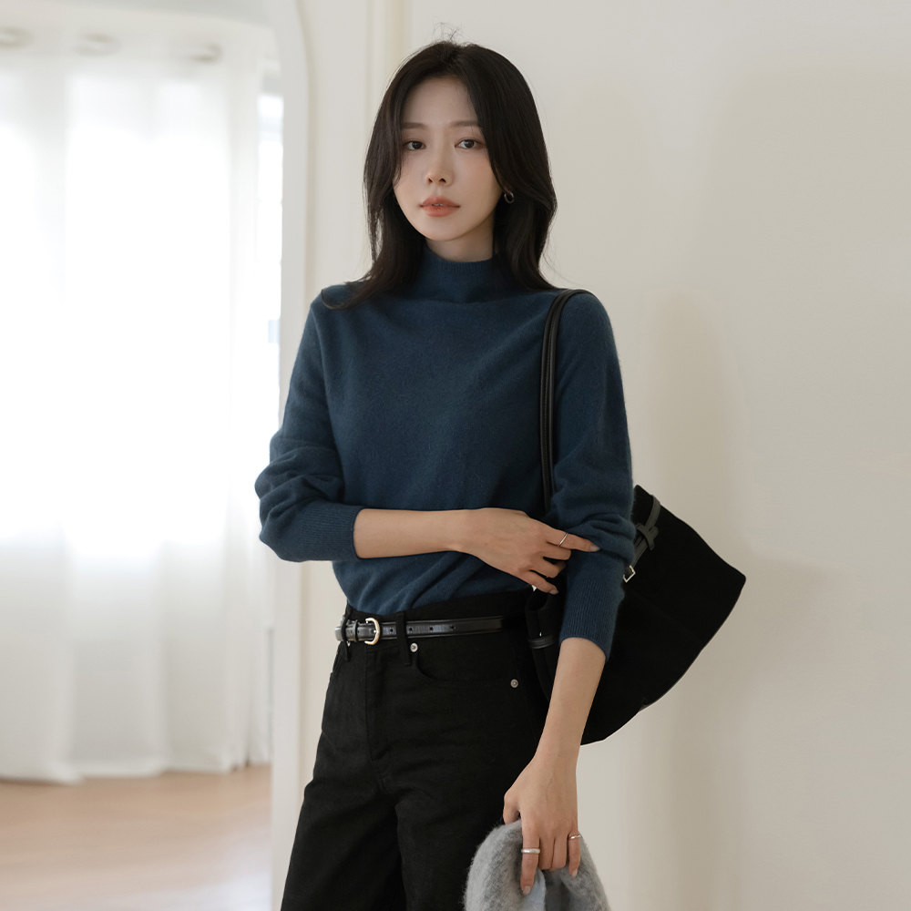 セミハイネック ラクーン&ウール Whole Garment ニット