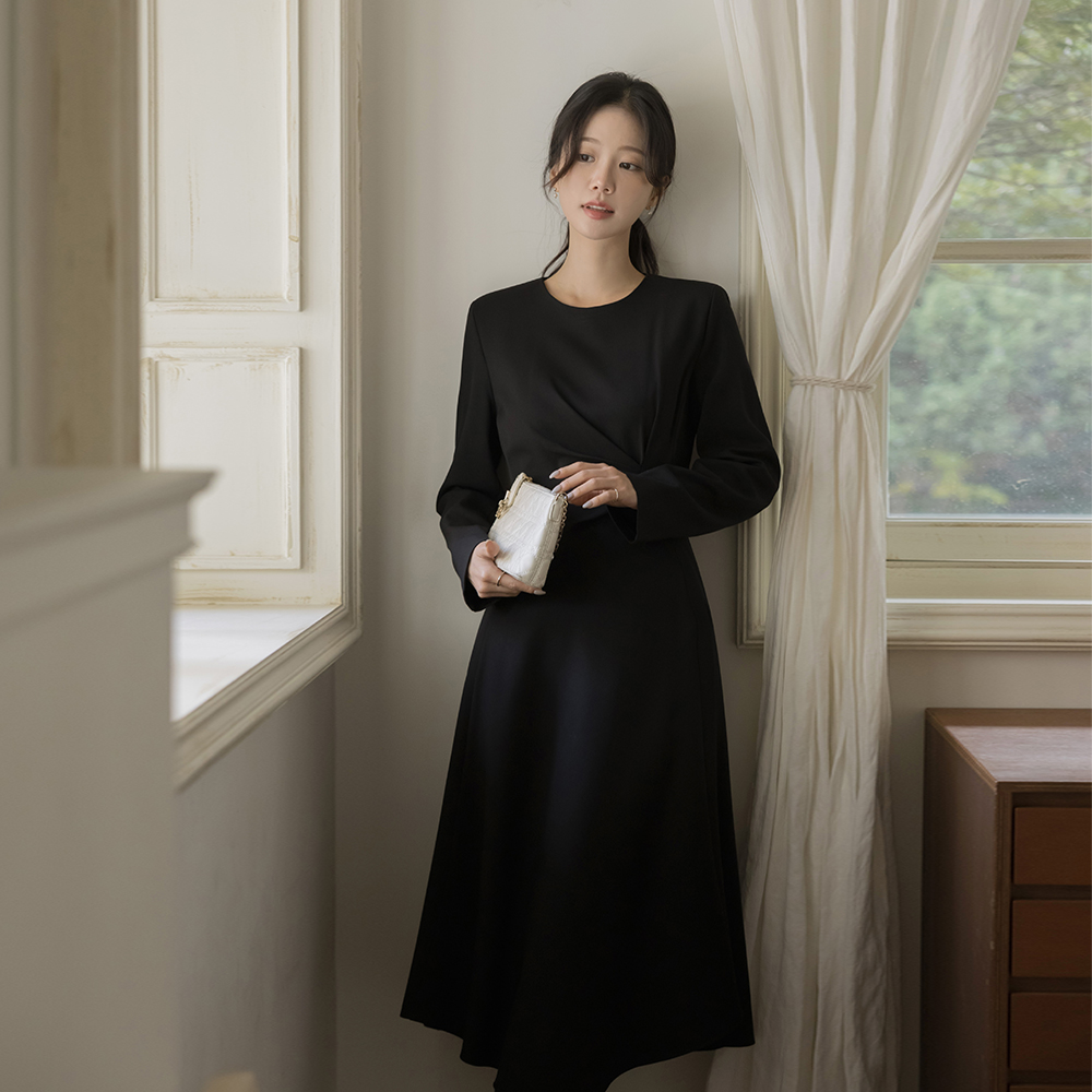 アンナ ムード シャーリング Aライン ワンピース