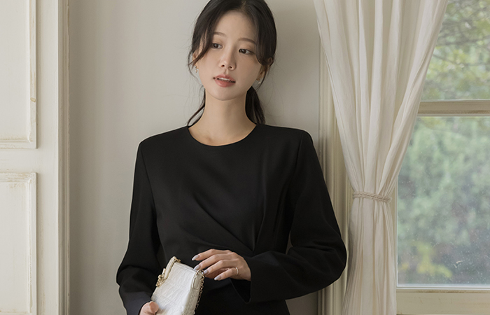 アンナ ムード シャーリング Aライン ワンピース