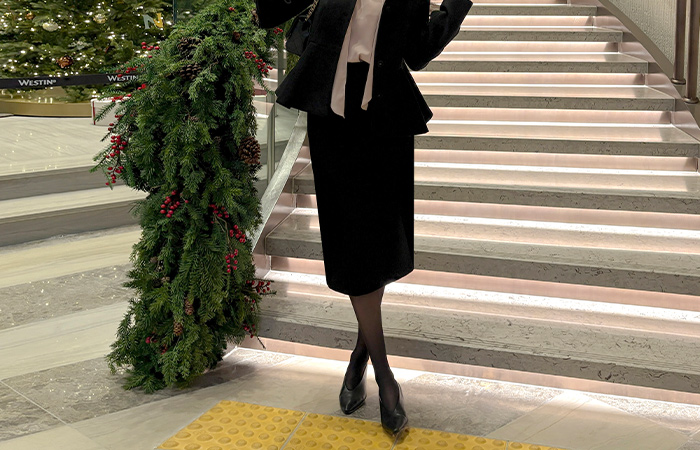 毛織 Hライン Set-up スカート