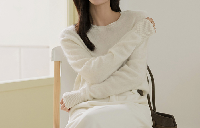 ウール100% ラウンドネック ODE Whole Garment ニット