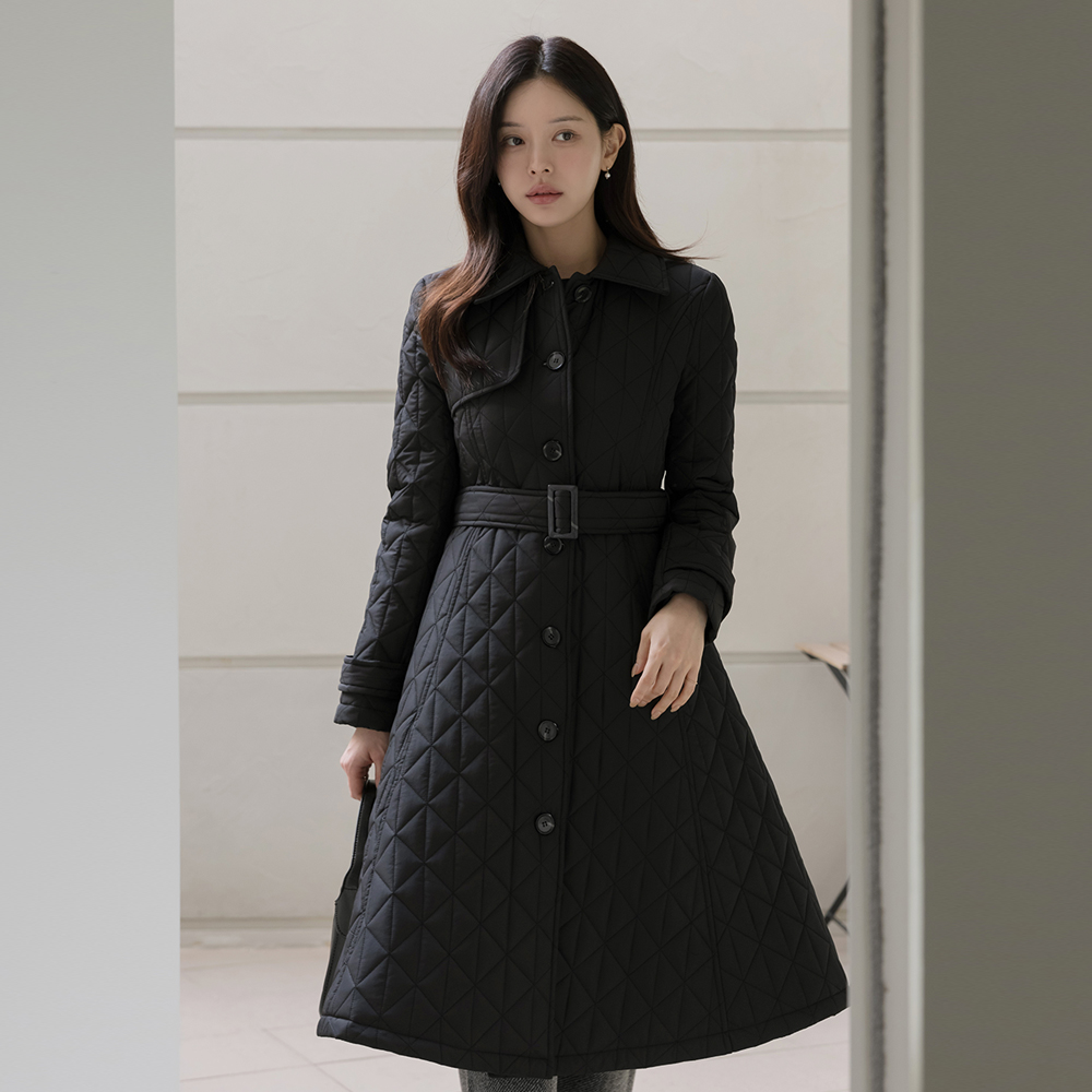 フェミニン スリムライン キルティング キルティング ロング バディング(+ベルト)