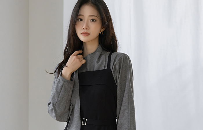 モダン ビュスチエ Aライン ワンピース(+ベルト)