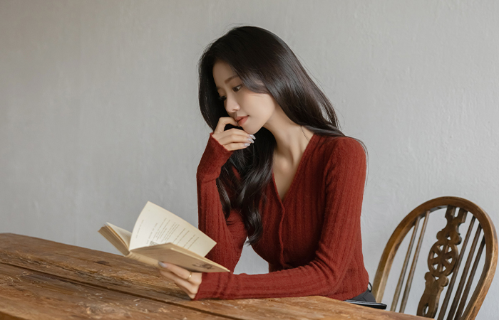 ブイネック カーディガン ニット