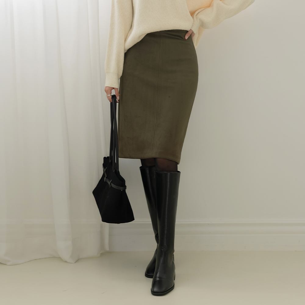 ベルリン スエード 弾力 スカート