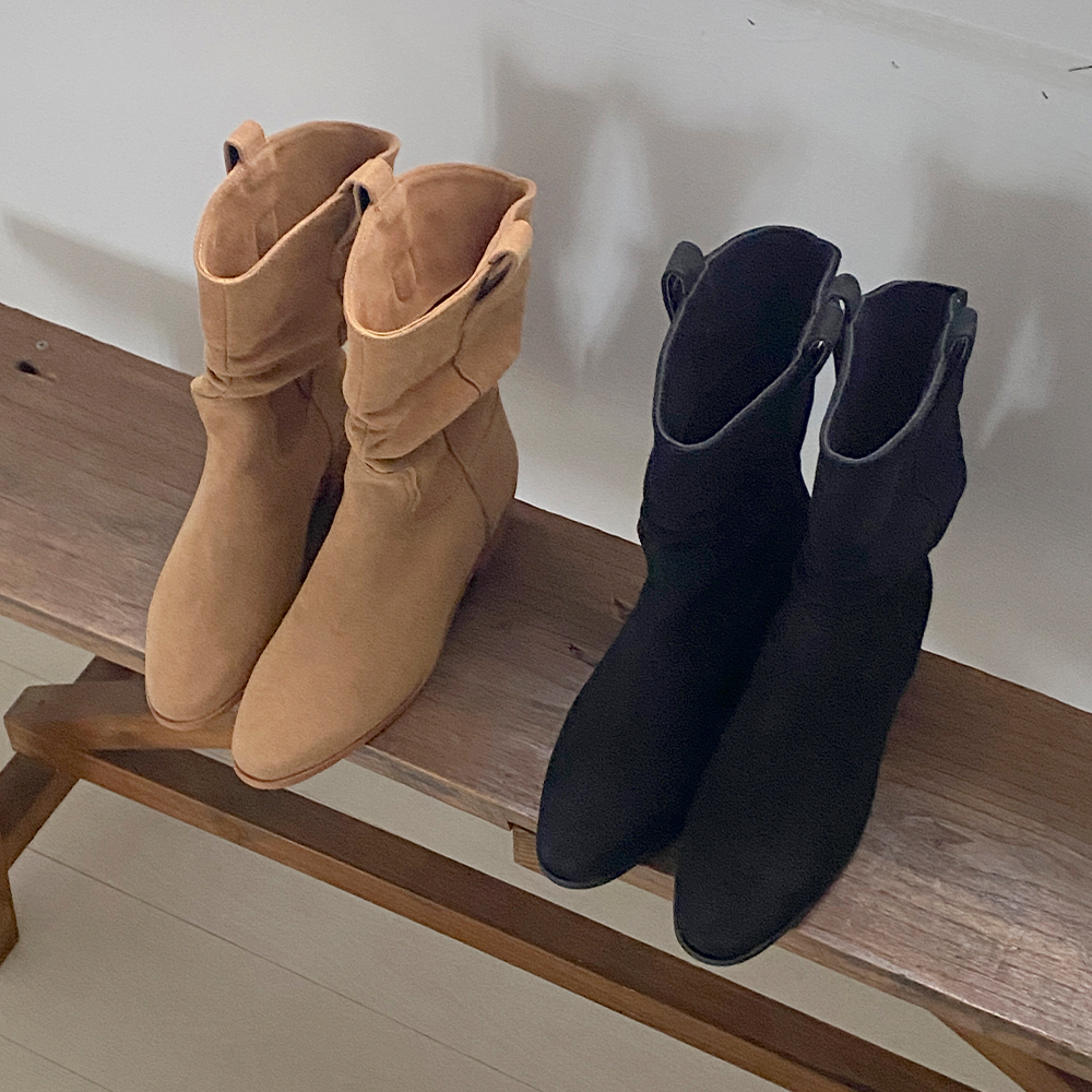 ベルリン スエード ウエスタン ミドル ブーツ