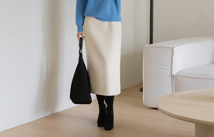 Teddy 後面バンド Hライン スカート