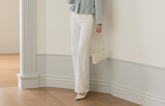 All Day コットン 起毛 ワイド ブーツカット パンツ