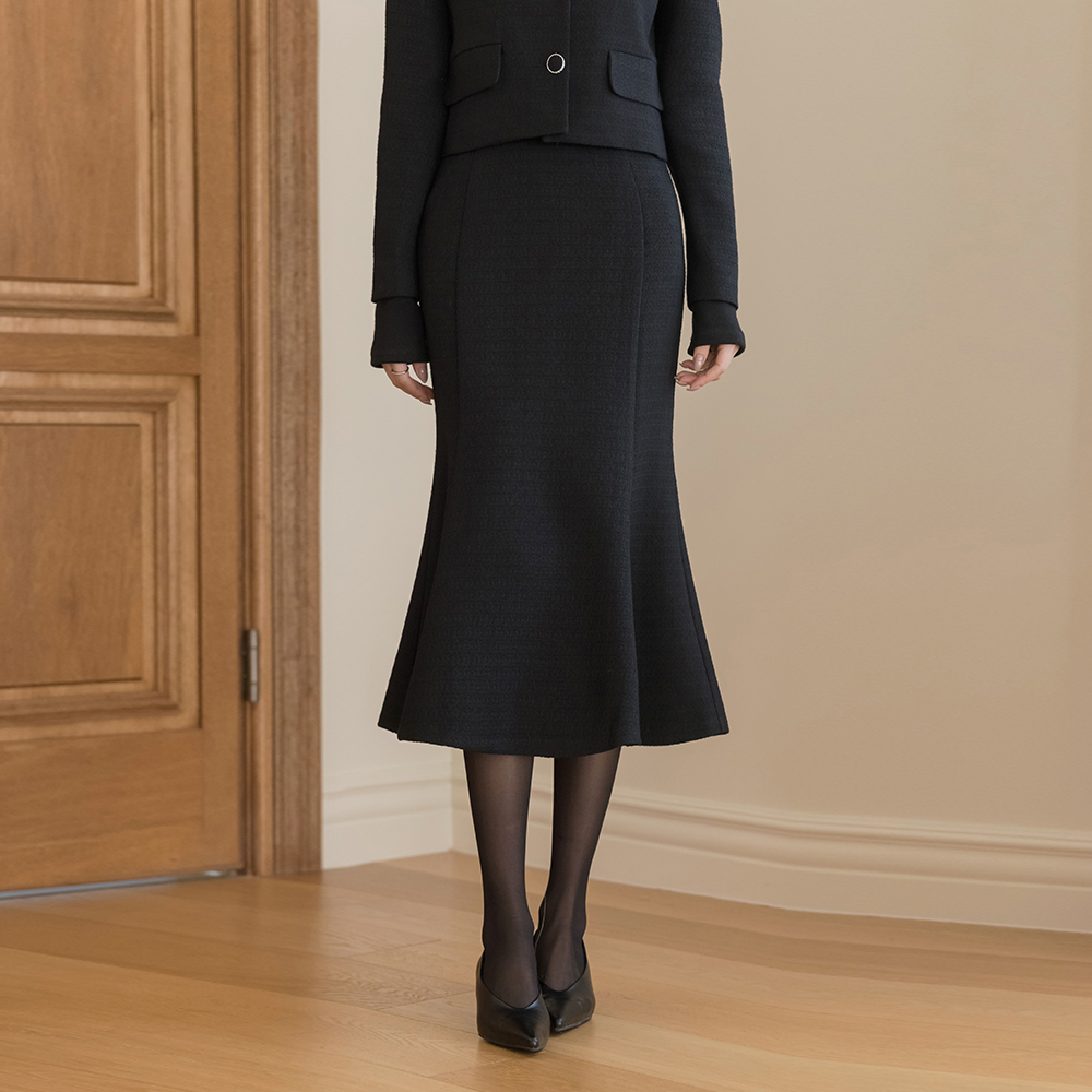 アイビー パール ツイード マーメイド Set-up スカート