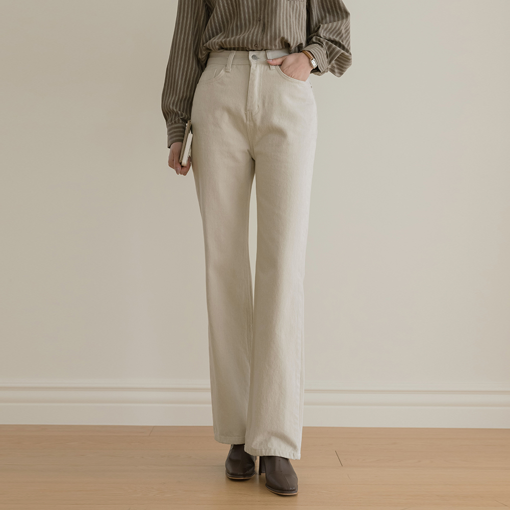 コットン ストレート 起毛 パンツ