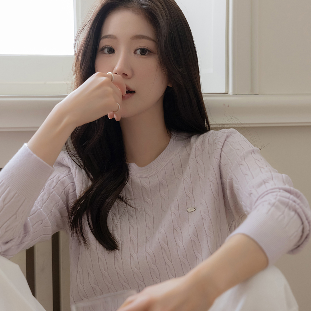 ねじる ペンダント ニット