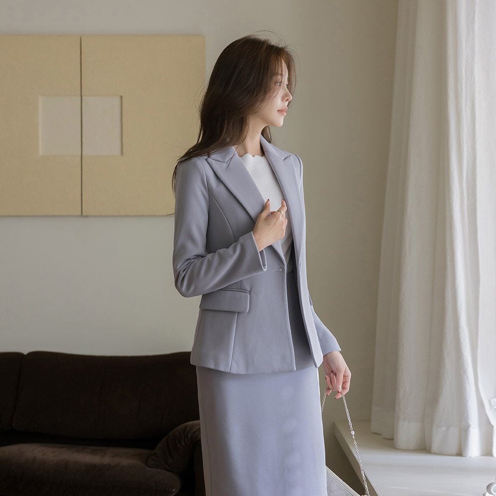 モダン ワンボタン 弾力 Set-up ジャケット