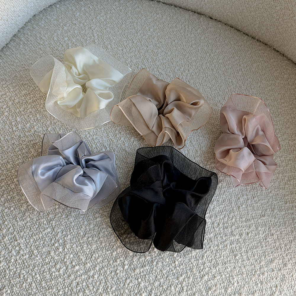 ロマンチック シフォン 配色 스크런치