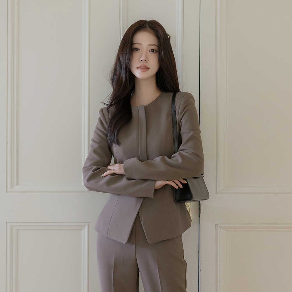 隠れた ジッパー Set-up ジャケット