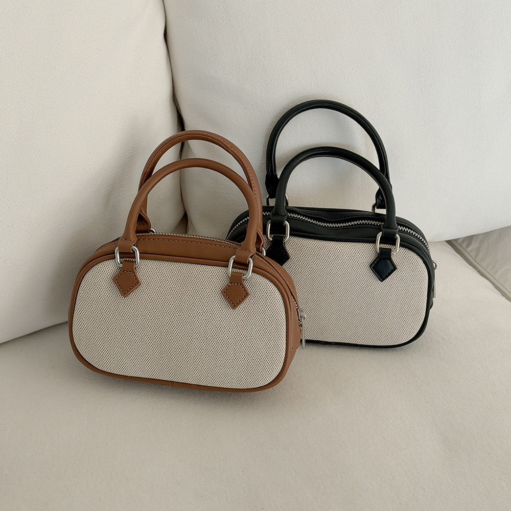 カンバス 配色 ミニ トートバッグ