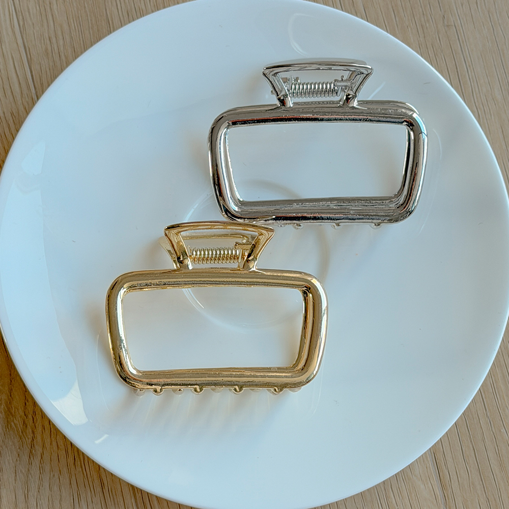 スクエア メタル ミニ ヘアバレッタ