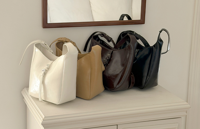 グロッシー ダブル ベルト ビッグ ショルダー