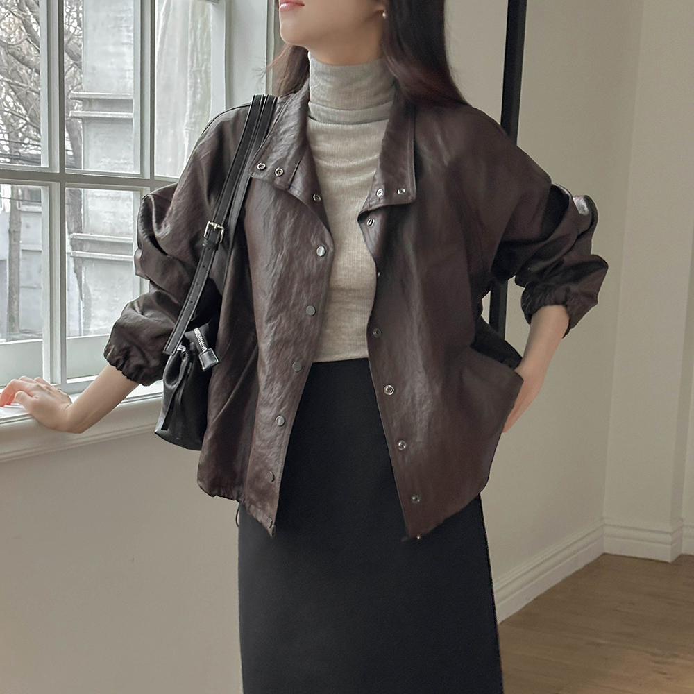 さらさら レザー ストリング ジャンパ