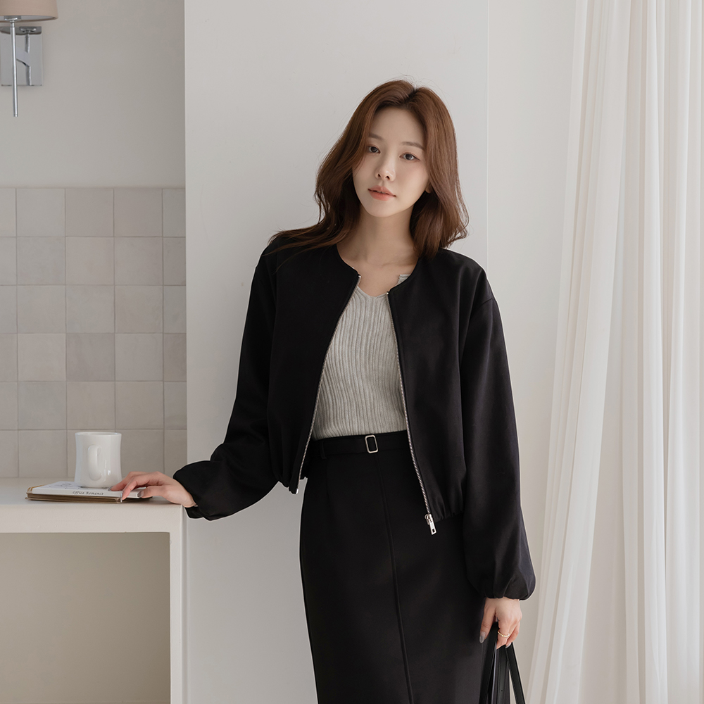 デーリー ラウンドネック ブルゾン ショット ジャンパ