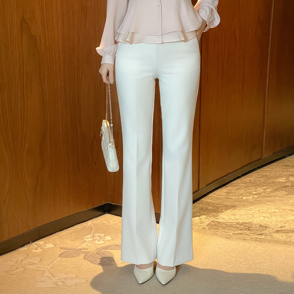 春季 サイド ジッパー ブーツカット スレックス