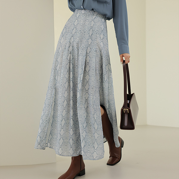 じゃび斑紋 パタン ダブル 切開 後面バンド ロングスカート