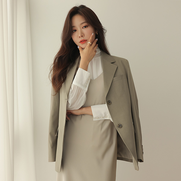 高品質 クラシック ツーボタン ジャケット