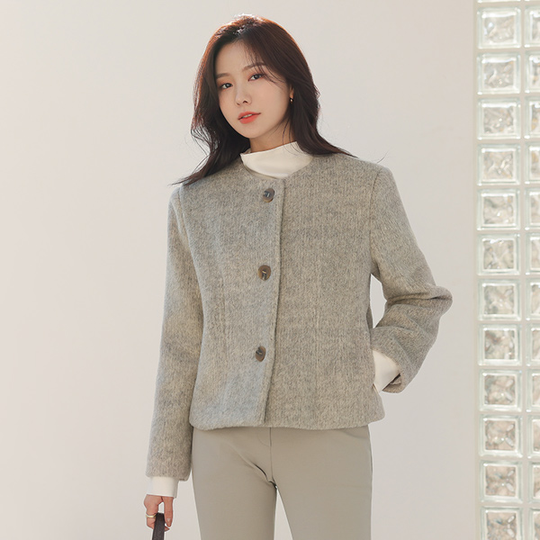 ムード 3オンス キルティング ボールドボタン ジャケット