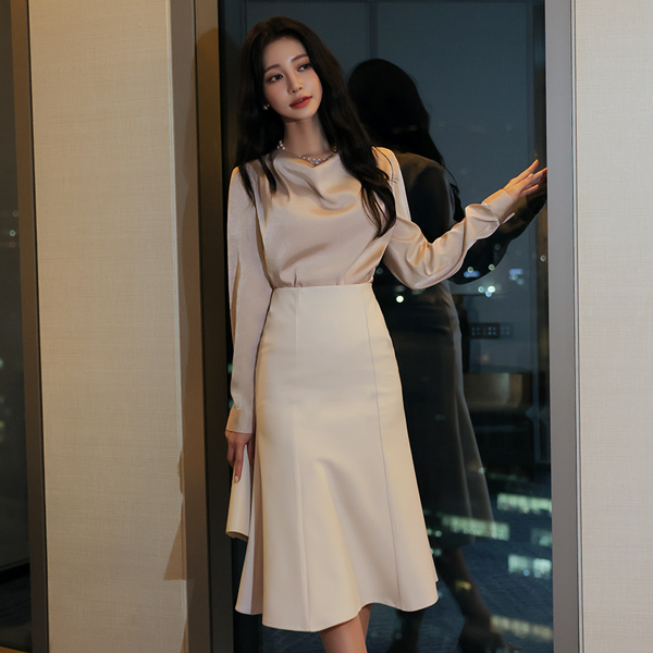 ウインター リット起毛 Aライン スカート